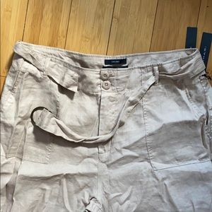 NWT Tahari linen pants size 12 light tan